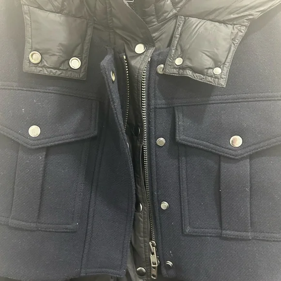 Veronica Beard Navy and Black Puffer Jacket - Picture 6 of 12